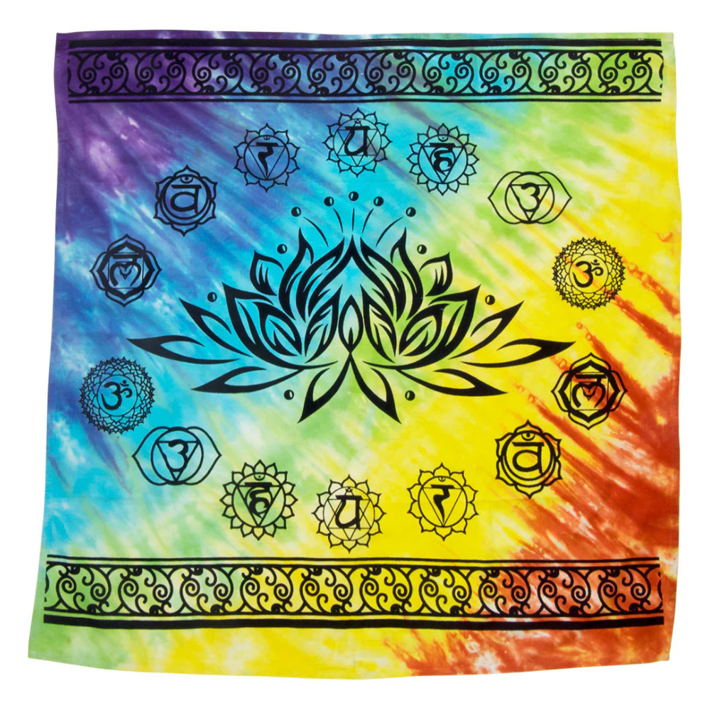 7 Chakra Lotus Altar Cloth