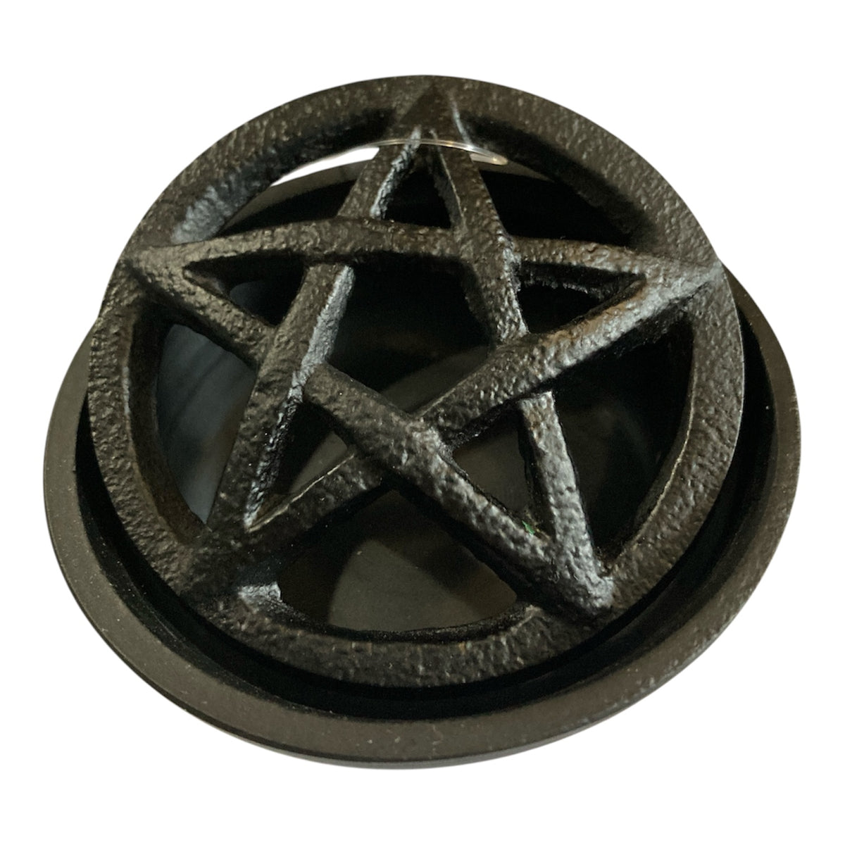 Cast Iron Incense Burner Pentacle with lid