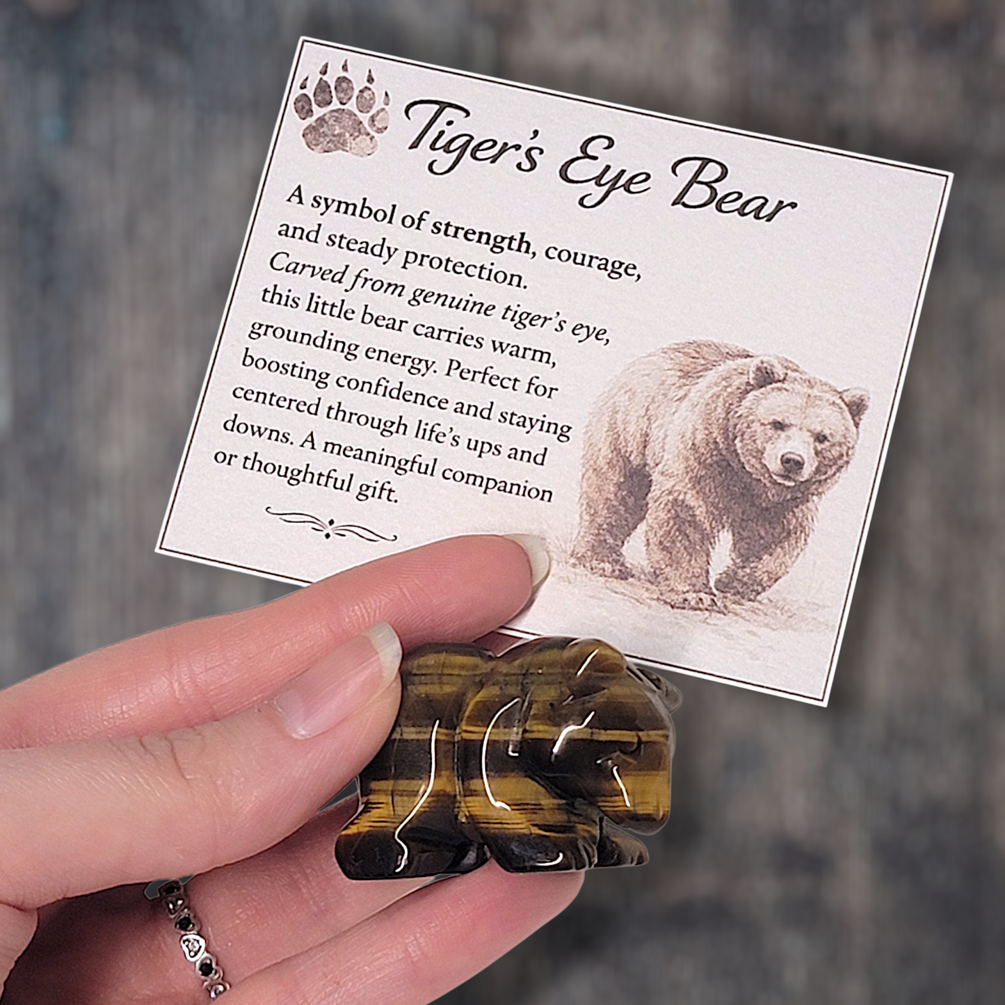 Carved Bear Tiger's Eye