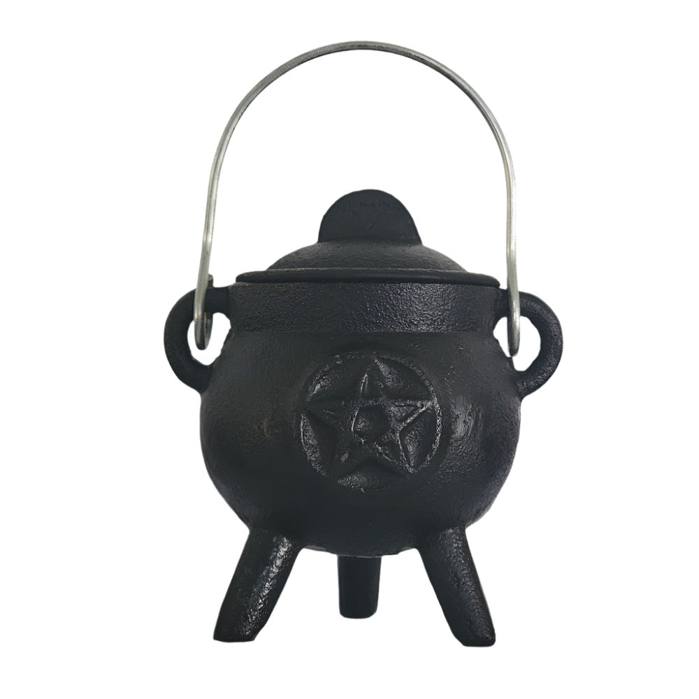 Cauldron with Pentacle Mini Cast Iron
