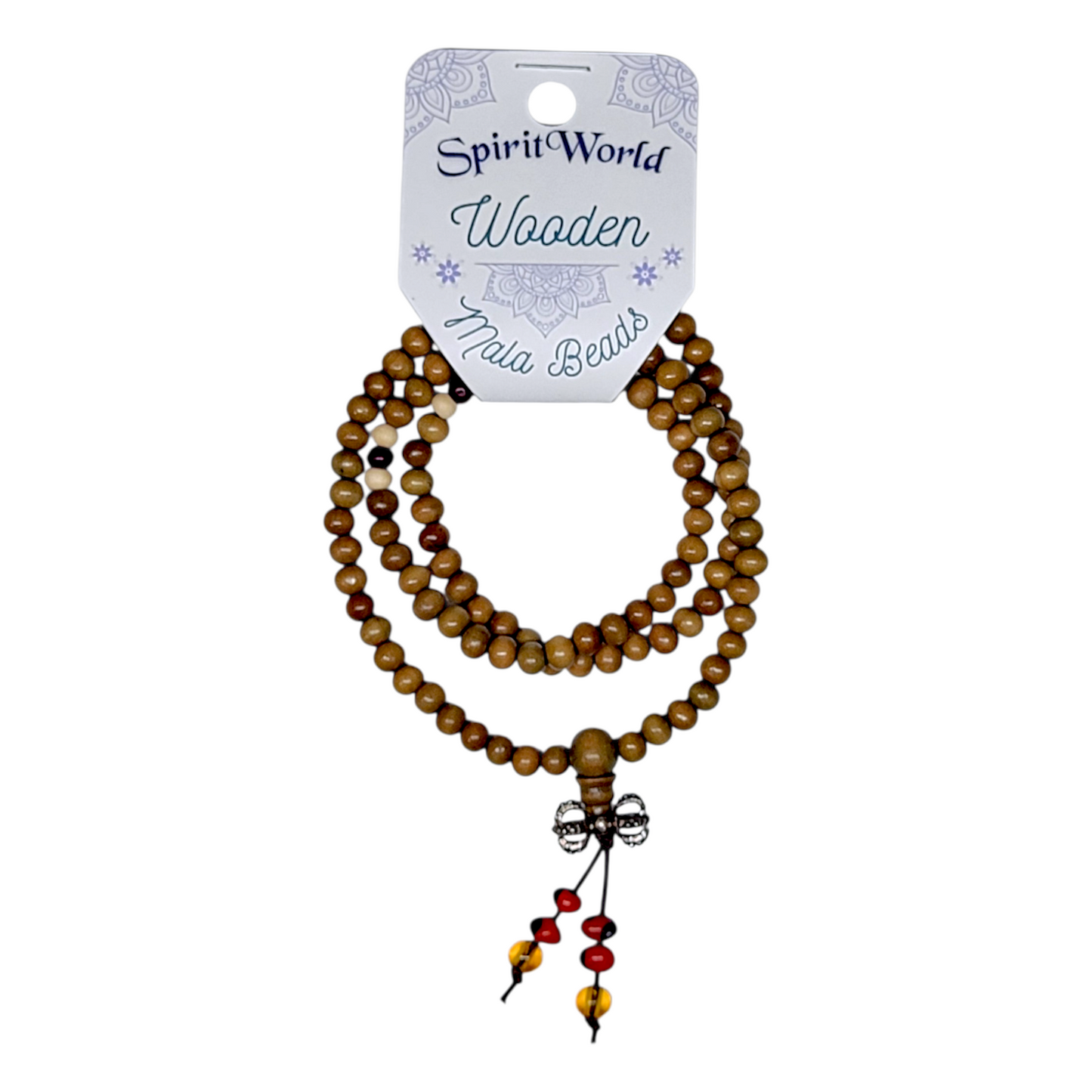 Wooden Mala Prayer Beads Bracelet