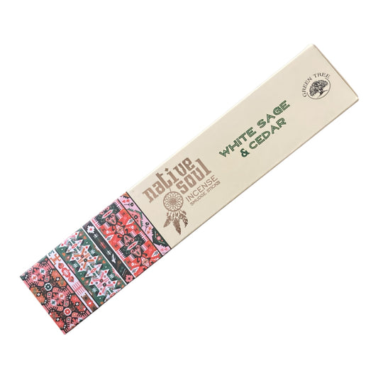 White Sage & Cedar Native Soul Incense Sticks 15g