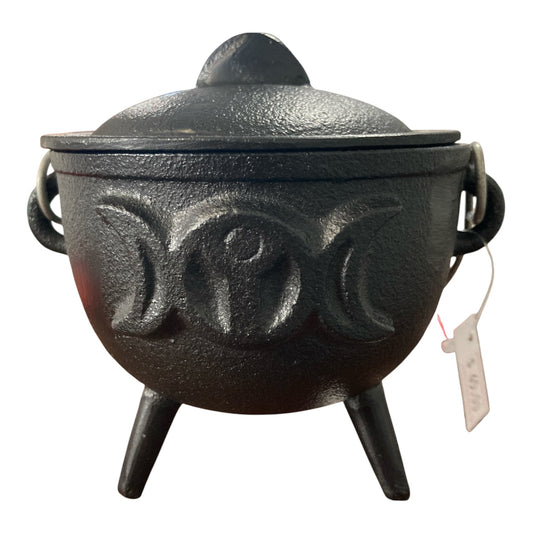 Cast Iron Cauldron Moon Goddess