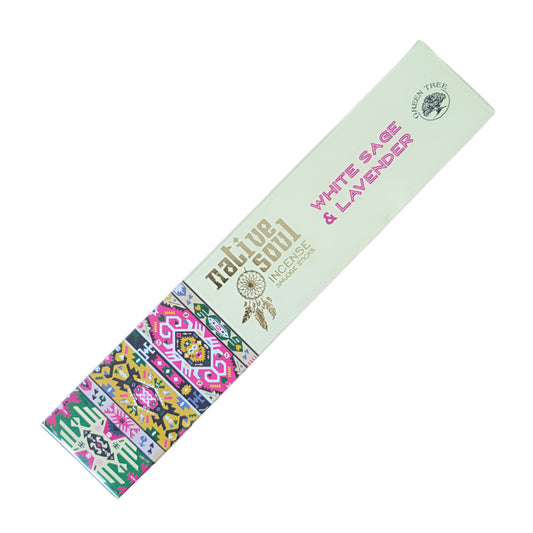 White Sage & Lavender Native Soul Incense Sticks 15g