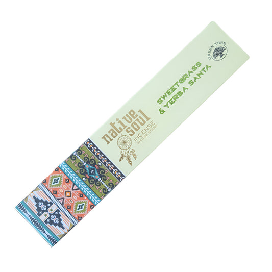 Sweetgrass & Yerba Santa Native Soul Incense Sticks 15g
