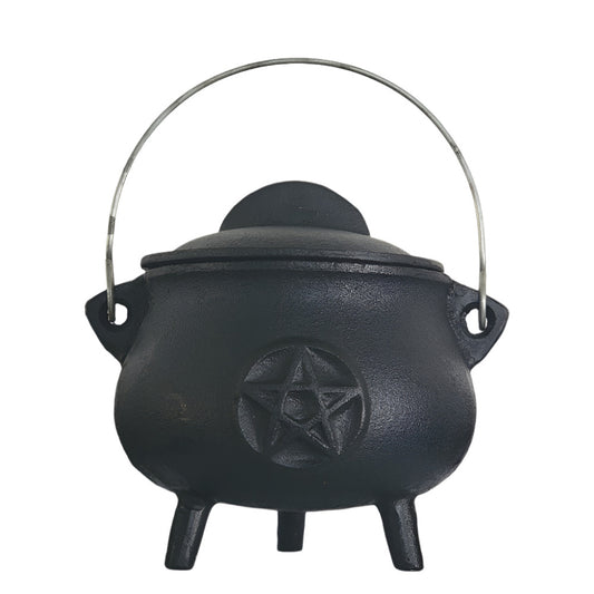 Cauldron with Pentacle Medium Cast Iron