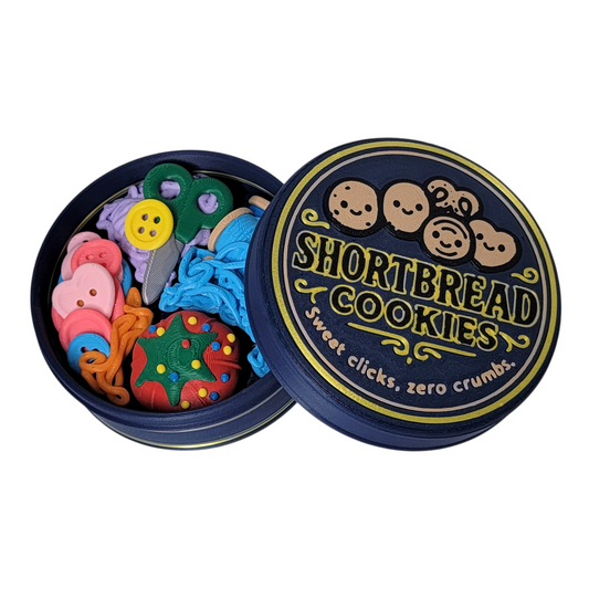 Shortbread Cookie Tin Sewing Kit Multi-Clicker Fidget
