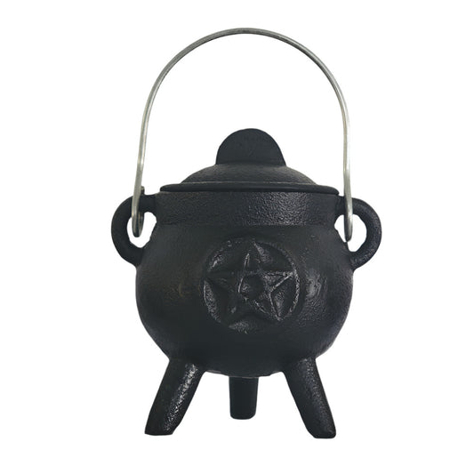 Cauldron with Pentacle Mini Cast Iron
